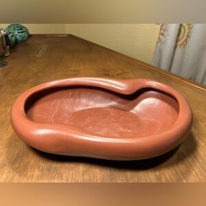 Vintage Haeger Pottery USA 3752 Planter/Bowl Brown Kidney-Shaped MCM Ceramic